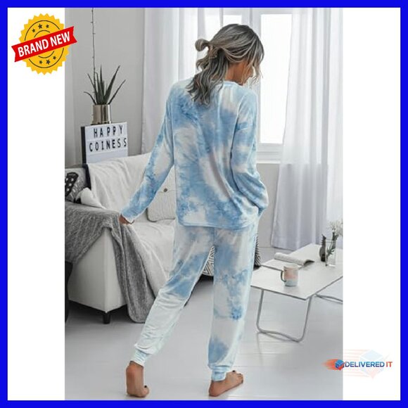 Women's Long Sleeve Jogger Set - Comfy Loungewear Pajamas - OEKO-TEX Certified - Picture 3 of 8